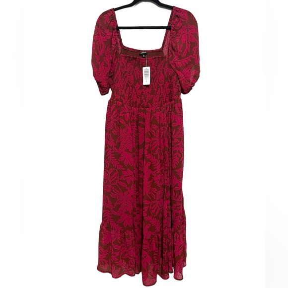 Torrid Tea Length Smocked Bodice A-Line Dress NWT - Picture 6 of 8